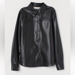 H&M faux leather top